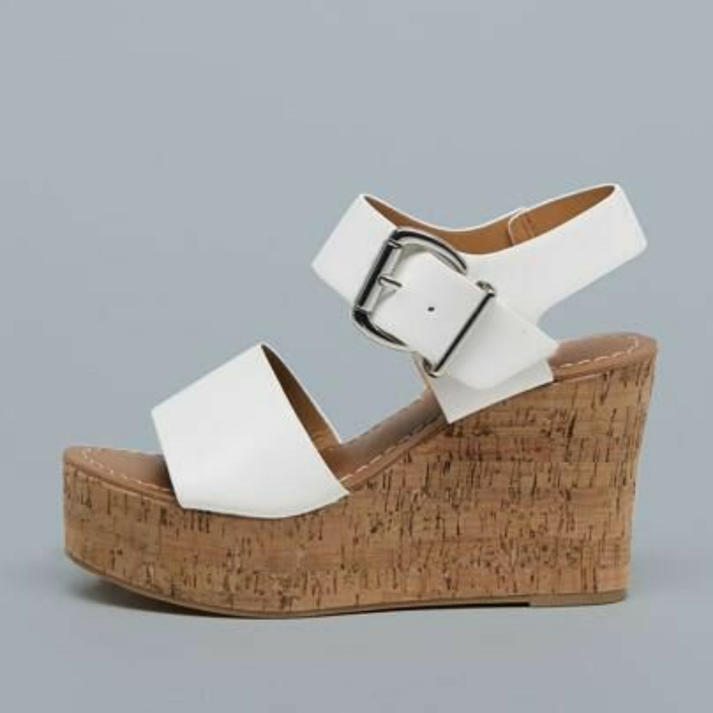 White wedge platform sandal - Picture 5 of 5